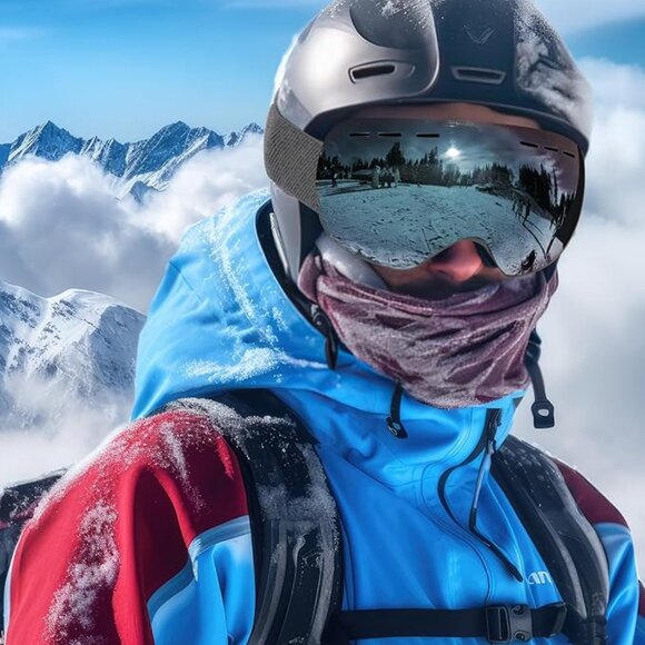 Snow Goggles with Anti Fog and UV Protection Over Glasses 2 Pack - Picture 7 of 10